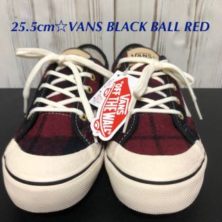 ヴァンズ(VANS)の◆新品未使用◆25.5cm☆VANS BLACK BALL RED(スニーカー)