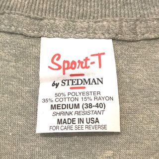 ヘインズ(Hanes)のデッドストック！ 70's STEDMAN 無地T USA製 M 杢グレー(Tシャツ/カットソー(半袖/袖なし))