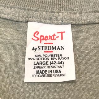 ヘインズ(Hanes)のデッドストック！ 70's STEDMAN 無地T USA製 L 杢グレー(Tシャツ/カットソー(半袖/袖なし))