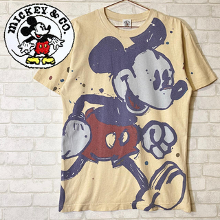 ミッキーマウス(ミッキーマウス)のMICKEY&CO ミッキー ビッグプリント ペンキアート Tシャツ(Tシャツ/カットソー(半袖/袖なし))