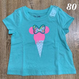 ベビーギャップ(babyGAP)の新品☆babygap☆ミニーちゃんグリーンTシャツ☆80㎝(Ｔシャツ)