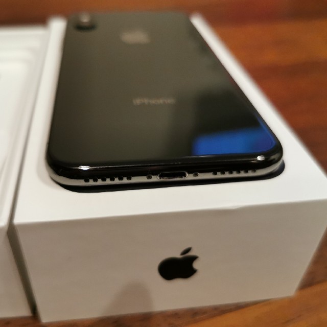 Apple(アップル)の美品 iPhone X Space Gray 64 GB SIMフリー スマホ/家電/カメラのスマートフォン/携帯電話(スマートフォン本体)の商品写真