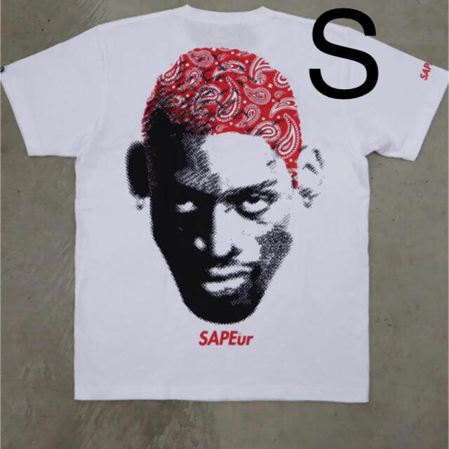 Sサイズ　SAPEur REDPaisleyHead 白　Tシャツ　ペイズリー