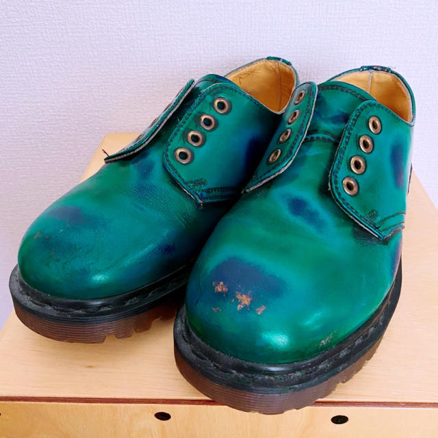 Dr.Martens(ドクターマーチン)の【レア】Dr.Martens エメラルドグリーン UK6【英国製】 メンズの靴/シューズ(ブーツ)の商品写真