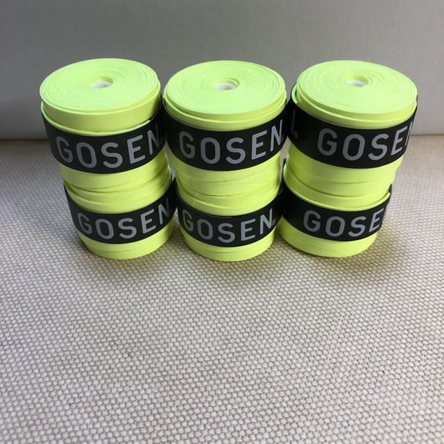 GOSEN(ゴーセン)のGOSENグリップテープ フラッシュイエロー6個 スポーツ/アウトドアのスポーツ/アウトドア その他(バドミントン)の商品写真
