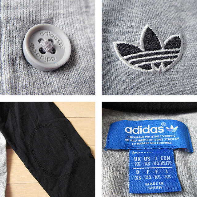 adidas(アディダス)の超美品 XS アディダスオリジナルス メンズ 長袖カットソー グレー メンズのトップス(Tシャツ/カットソー(七分/長袖))の商品写真