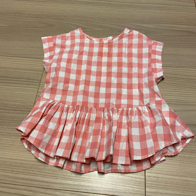 petit main(プティマイン)のギンガムチェックのブラウス(キッズ) キッズ/ベビー/マタニティのベビー服(~85cm)(シャツ/カットソー)の商品写真