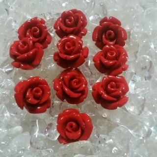 ☆特価☆薔薇 10mm セラミック パーツ①(各種パーツ)