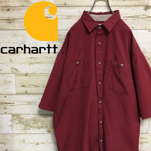 carhartt(カーハート)のカーハート(carhartt)☆刺繍ロゴ 半袖 ワークシャツ メンズのトップス(シャツ)の商品写真