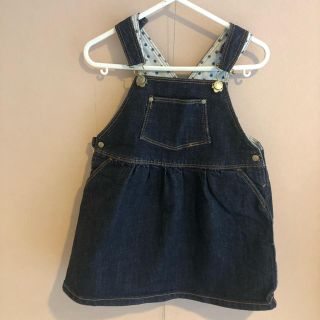 プチバトー(PETIT BATEAU)のプチバトー　デニム　ジャンパースカート(スカート)