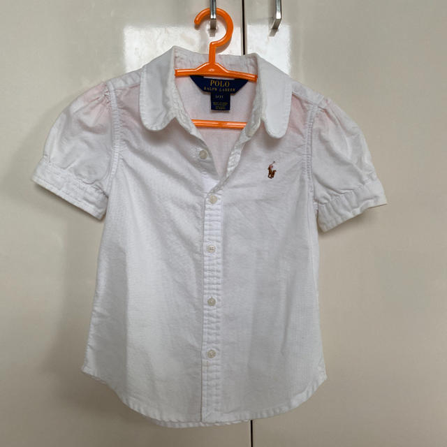 POLO RALPH LAUREN(ポロラルフローレン)のラルフローレン 半袖 シャツ ボタンダウン 100 3T キッズ/ベビー/マタニティのキッズ服女の子用(90cm~)(ブラウス)の商品写真