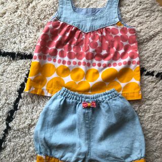 マリメッコ(marimekko)のマリメッコ　ハンドメイド　ツーピース(タンクトップ/キャミソール)