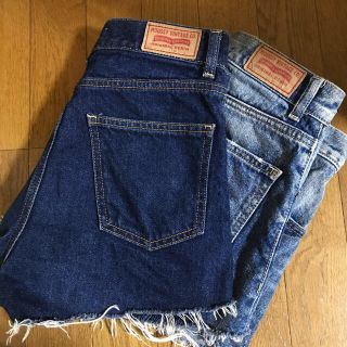 マウジー(moussy)のmoussy デニム ハイウエスト ショートパンツ ヴィンテージ 濃インディゴ(ショートパンツ)