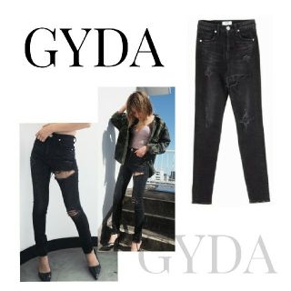 ジェイダ(GYDA)のGYDA thigh high ダメージデニム スキニー(デニム/ジーンズ)