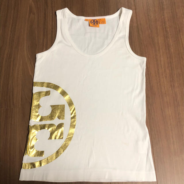 Tory Burch(トリーバーチ)のTory Burch Lサイズ ホワイト タンクトップ レディースのトップス(Tシャツ(半袖/袖なし))の商品写真