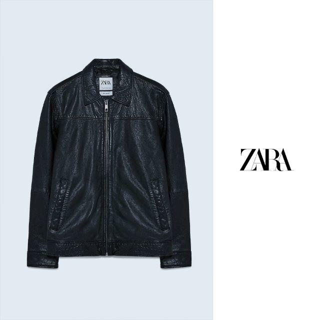 【現行アイテム‼️】ZARA　ユーズド加工レザージャケットのサムネイル