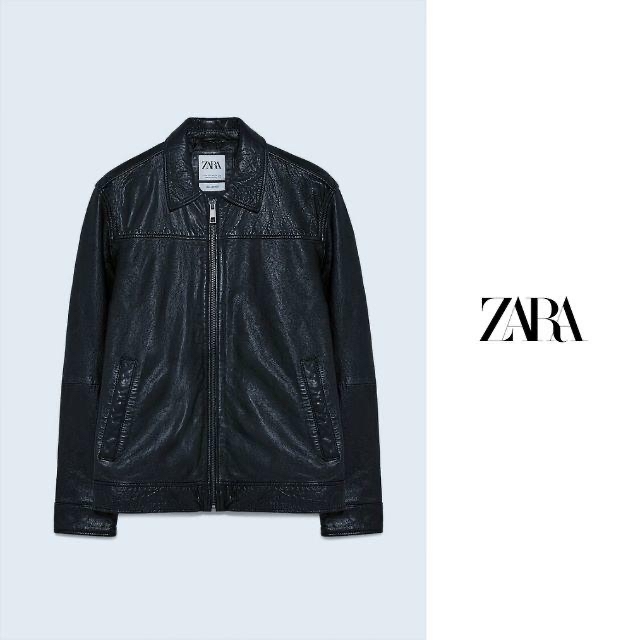 現行アイテム‼️】ZARA ユーズド加工レザージャケット 