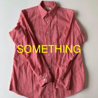 サムシング(SOMETHING)の長袖　シャツ　サムシング　赤　チェック(シャツ)