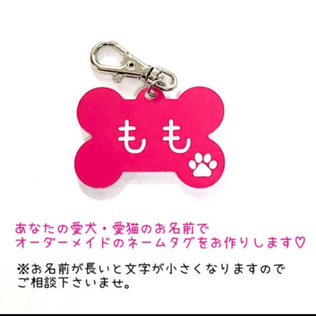 【名入れ彫刻】愛犬・愛猫用 ネームタグ プレート ホネVer. その他のペット用品(犬)の商品写真