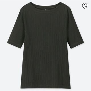 ユニクロ(UNIQLO)のWリブボードネックT ユニクロ(Tシャツ(半袖/袖なし))