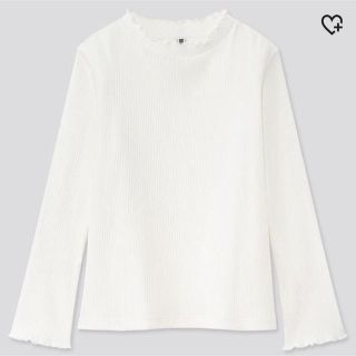 ユニクロ(UNIQLO)のGリブフリルネックT ユニクロ(Tシャツ/カットソー)