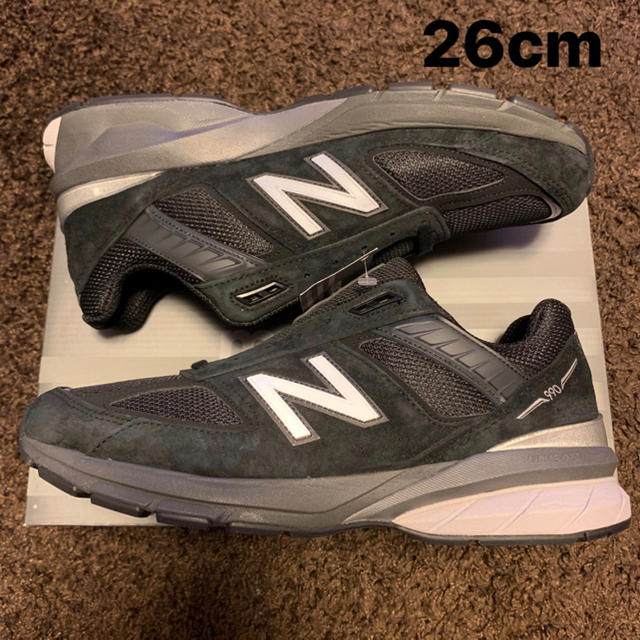 26cm New Balance 990 V5 ブラック/シルバー