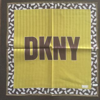 ダナキャランニューヨーク(DKNY)のDKNY  大判ハンカチ（兼バンダナ）第1番　ストライプ　地色　グリーン(ハンカチ)