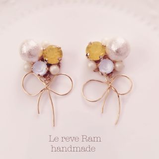 リボンビジューピアス(ピアス)