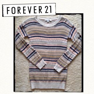 フォーエバートゥエンティーワン(FOREVER 21)のF21 ボーダーニット★送料込(ニット/セーター)