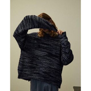 コモリ(COMOLI)のyoke 20ss 5G Back Zip Oversized Rib Knit(ニット/セーター)