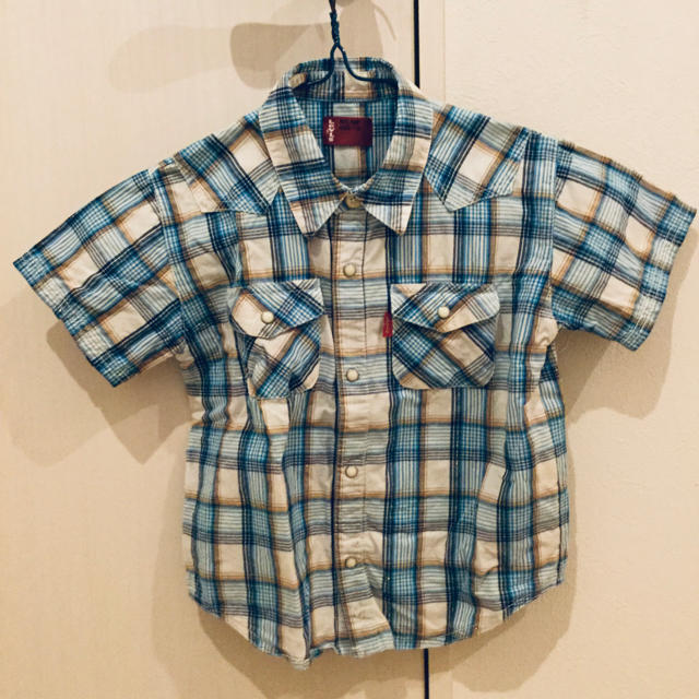 Levi's(リーバイス)のLevi‘s リーバイス　半袖チェックシャツ キッズ/ベビー/マタニティのキッズ服男の子用(90cm~)(Tシャツ/カットソー)の商品写真