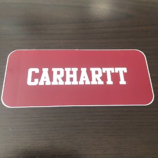 カーハート(carhartt)の(縦4.2cm横10cm)carharttステッカー バーガンディ✖ホワイト(その他)