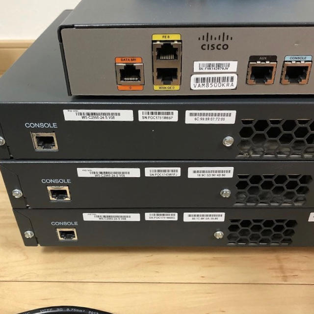 PC/タブレット【CCNA、CCNP】4台セットCisco892J、Catalyst2960