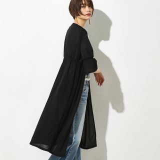 アズールバイマウジー(AZUL by moussy)のmio様専用　アズールバイマウジー　ジョーゼットカットガウン　ブラック　S(カーディガン)