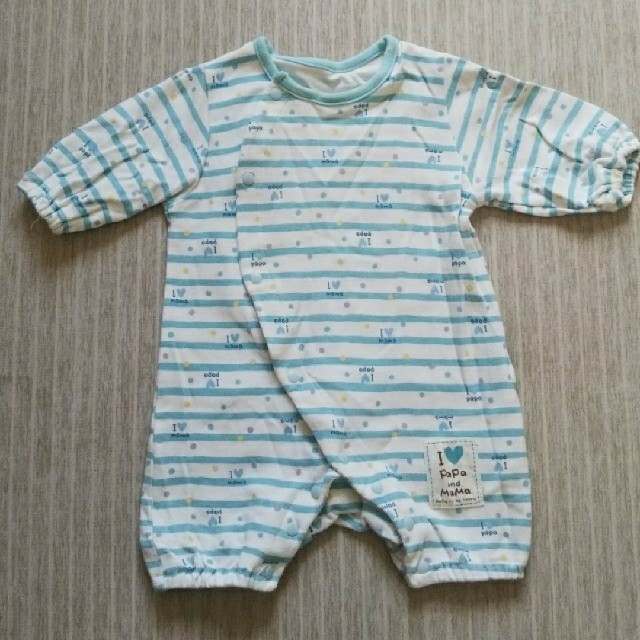 西松屋(ニシマツヤ)の新生児 カバーオール３枚セット キッズ/ベビー/マタニティのベビー服(~85cm)(カバーオール)の商品写真