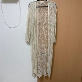 マウジー(moussy)の【中古 美品】moussy ロングレースカーディガン(カーディガン)