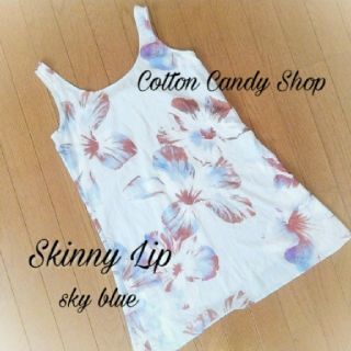 スキニーリップ(Skinny Lip)のSkinny Lip 水色 花柄 ワンピース(ミニワンピース)