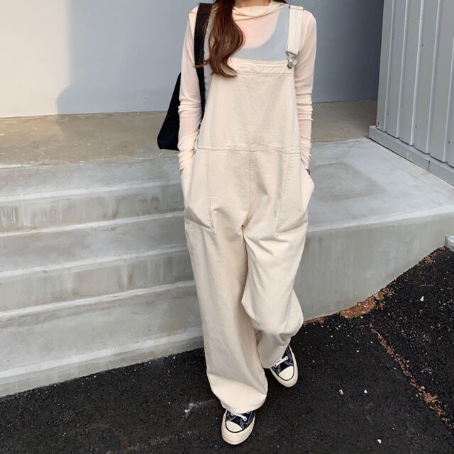 【さくちん様専用】FASHIRU ecru Loose Overalls メンズのパンツ(サロペット/オーバーオール)の商品写真