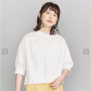 ビューティアンドユースユナイテッドアローズ(BEAUTY&YOUTH UNITED ARROWS)の【bam bi様専用】BY ギャザーハイネック5分袖カットソー(カットソー(長袖/七分))