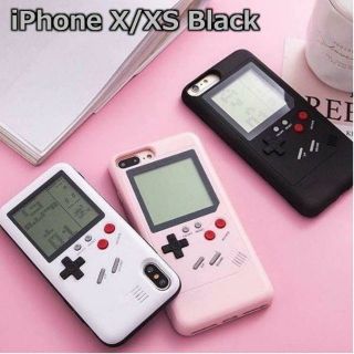 レトロゲーム 遊べる iPhone X/XS ケース（ブラック）(iPhoneケース)