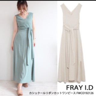 フレイアイディー(FRAY I.D)のフレイアイディ ♡カシュクールリボンカットワンピース(ロングワンピース/マキシワンピース)