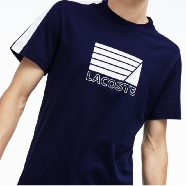 LACOSTE(ラコステ)の新品LACOSTE　Tシャツ　ネイビー　ロゴ メンズのトップス(Tシャツ/カットソー(半袖/袖なし))の商品写真