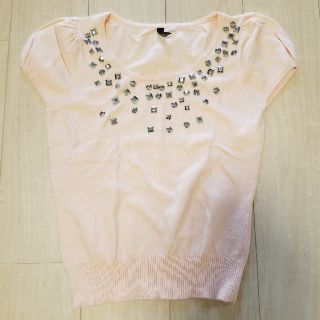 エイチアンドエム(H&M)の【美品 お値下げ】半袖ニット トップス カットソー Tシャツ(カットソー(半袖/袖なし))