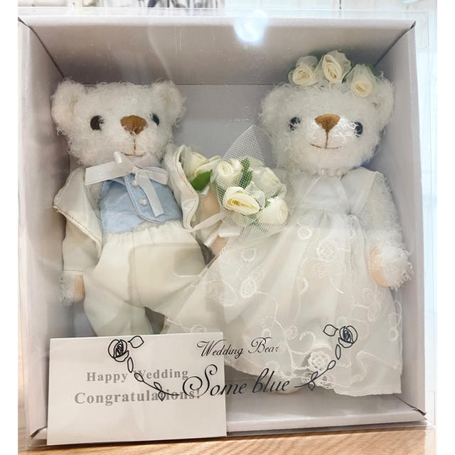 ウエディングドール　結婚式　ぬいぐるみ　くま エンタメ/ホビーのおもちゃ/ぬいぐるみ(ぬいぐるみ)の商品写真