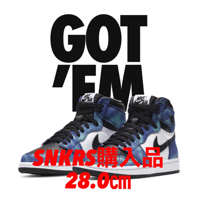 【28.0㎝】NIKE AIR JORDAN1 HI OG Tie-Dye