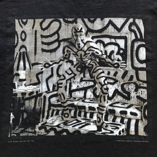 90s usa製 keith haring Tシャツ　ビンテージ レア(Tシャツ/カットソー(半袖/袖なし))