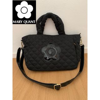 マリークワント(MARY QUANT)のマリークワント　キルティング　2wayバッグ　可愛い　黒(トートバッグ)