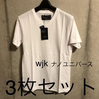 ダブルジェーケー(wjk)のwjk ナノユニバース　白Tシャツ　3枚セット(Tシャツ/カットソー(半袖/袖なし))