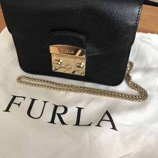 フルラ(Furla)のフルラ　FURLA チェーン　バック　ブラック(ショルダーバッグ)