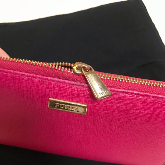 Furla(フルラ)のフルラ FURLA 長財布 財布 レザー 革 ピンク ラウンドジップ L字 レディースのファッション小物(財布)の商品写真
